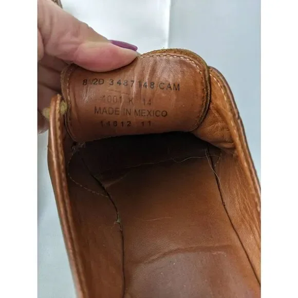Frye James Crepe‎ Brown Leather Plain Toe Oxfords Mens Size 8.5